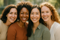 women smiling